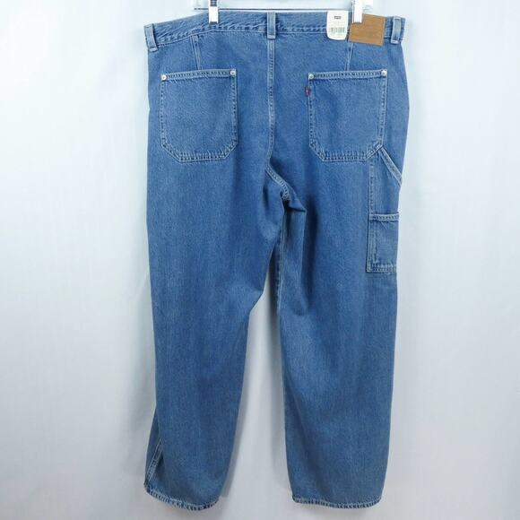 Levi's Premium Dad Utility Jeans Plus Sz 34 Golly Gee Wash Blue Premium Denim - Picture 7 of 16